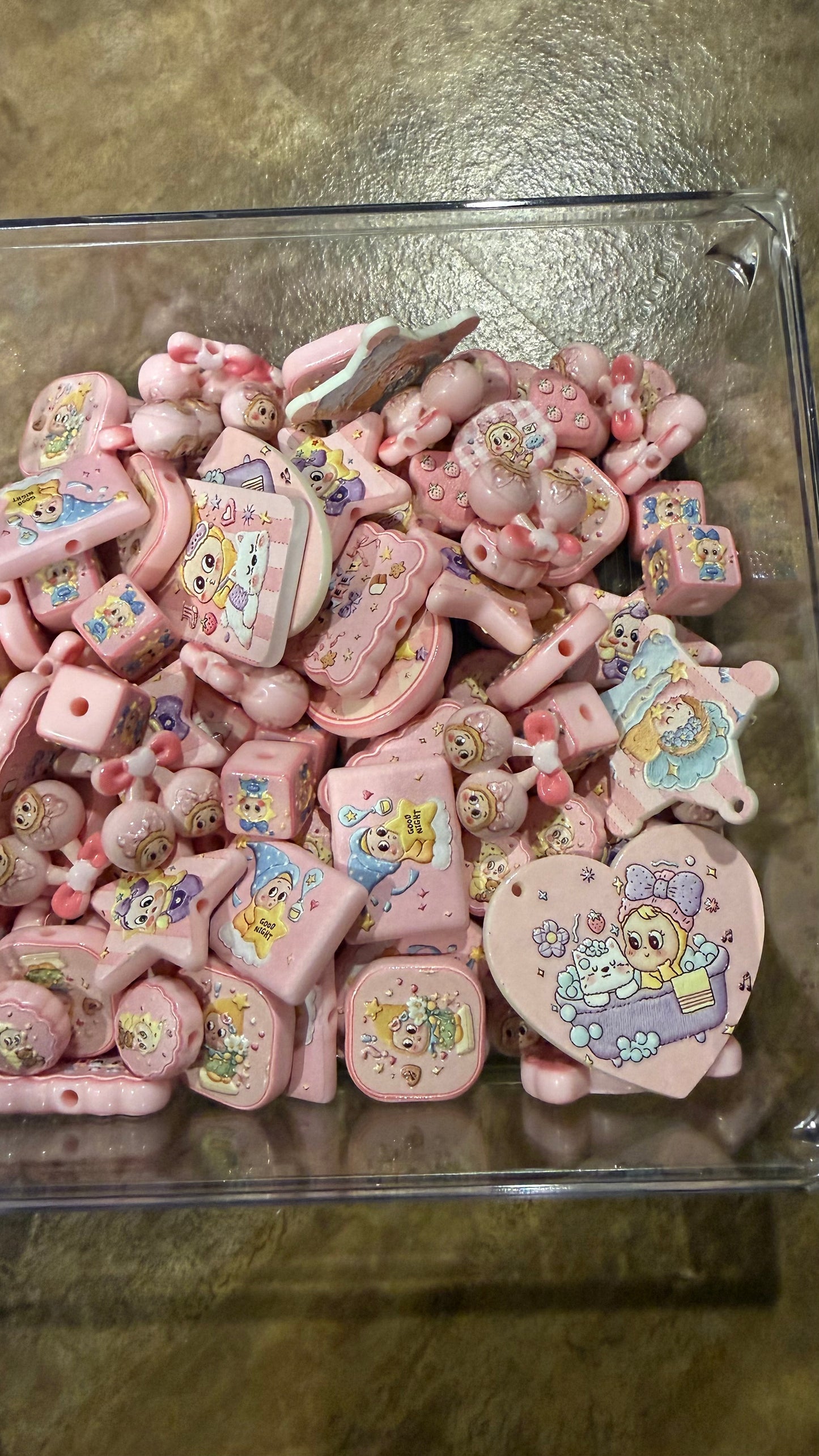 Acrylic beads Mixes," $19.80 mixes choose your size! Please see ML for pricing!