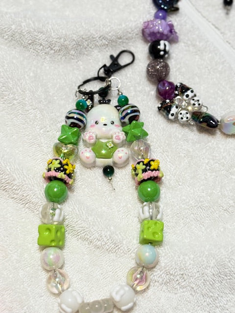 Fancy Acrylic , Diamond and Alloy Phone Chain Lucky Bags