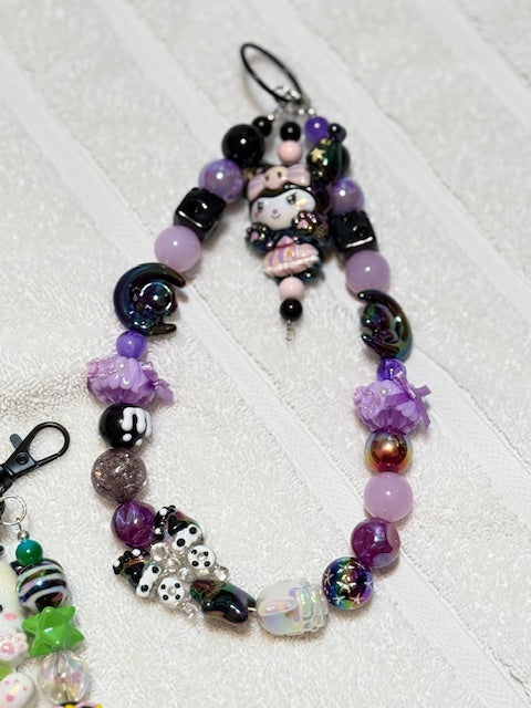 Fancy Acrylic , Diamond and Alloy Phone Chain Lucky Bags