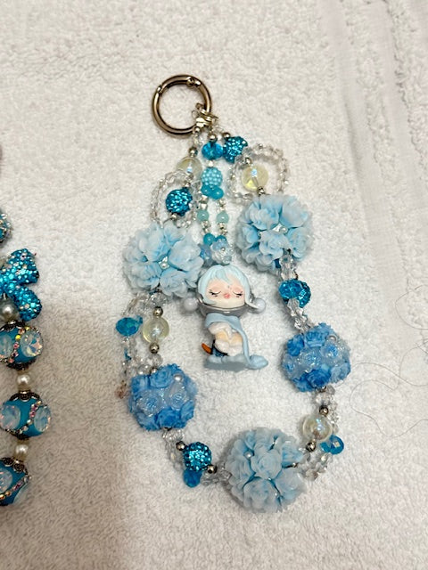 Fancy Acrylic , Diamond and Alloy Phone Chain Lucky Bags