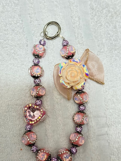 Fancy Acrylic , Diamond and Alloy Phone Chain Lucky Bags