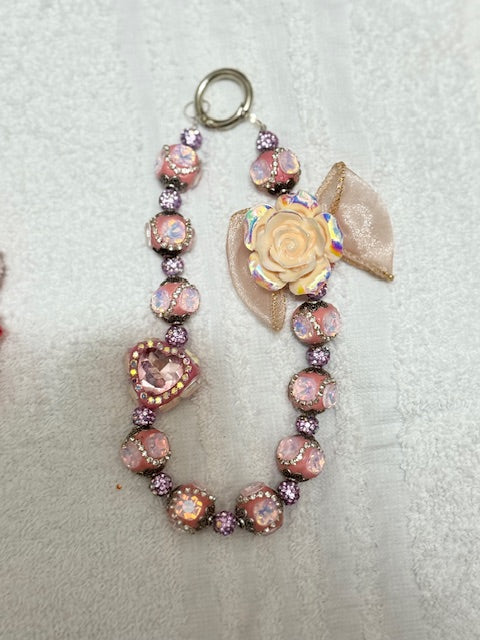 Fancy Acrylic , Diamond and Alloy Phone Chain Lucky Bags