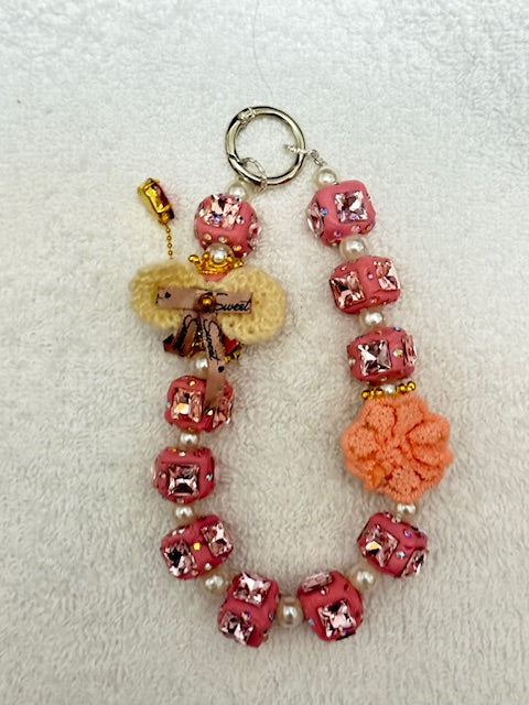 Fancy Acrylic , Diamond and Alloy Phone Chain Lucky Bags