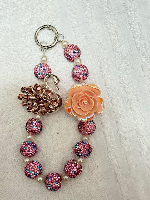 Fancy Acrylic , Diamond and Alloy Phone Chain Lucky Bags