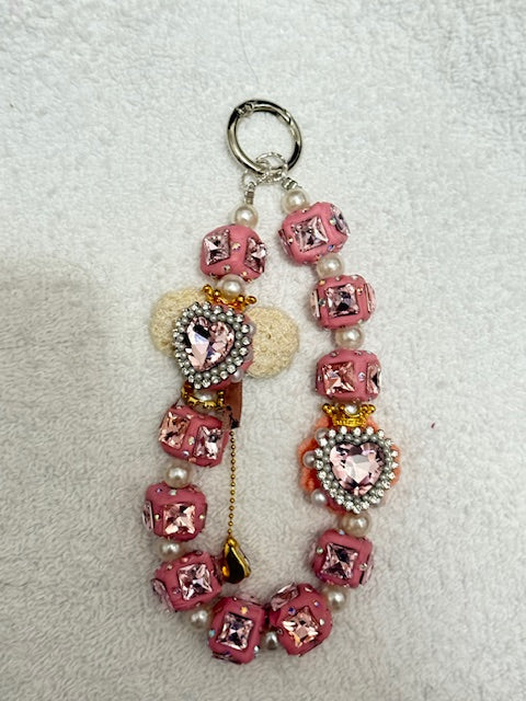 Fancy Acrylic , Diamond and Alloy Phone Chain Lucky Bags