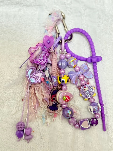 Fancy Acrylic , Diamond and Alloy Phone Chain Lucky Bags