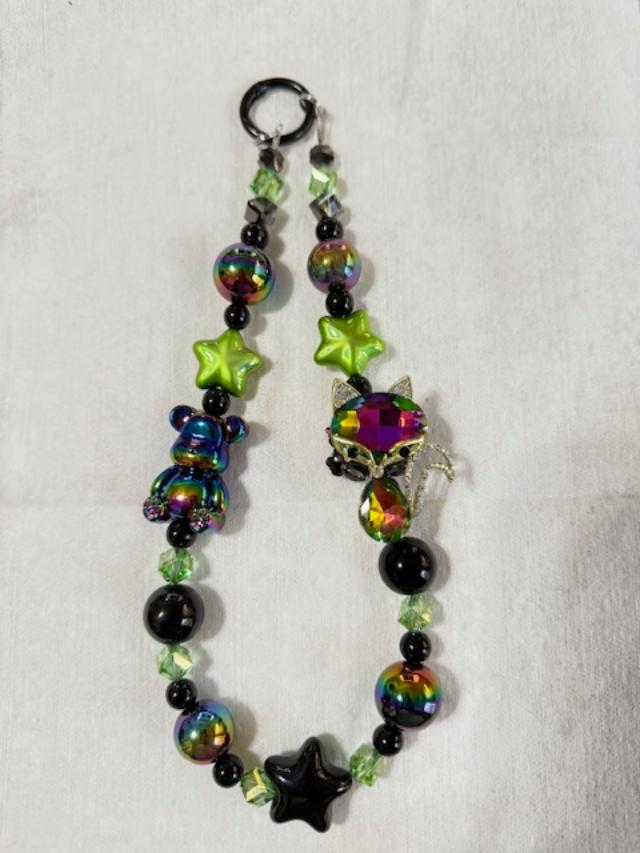 Fancy Acrylic , Diamond and Alloy Phone Chain Lucky Bags